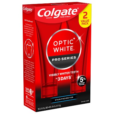 Colgate Pro Series Stain Prevention Hydrogen Peroxide Toothpaste 3oz/2pk - Missing Box
