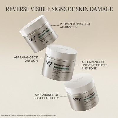 No7 Future Renew Damage Reversal Day Cream SPF 25 1.69 fl oz - Imperfect Box