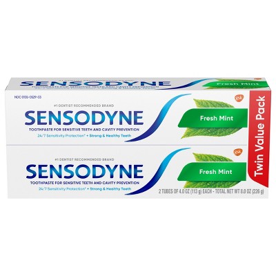 Sensodyne Fresh Mint Sensitivity Protection 2pk Toothpaste - Missing Box