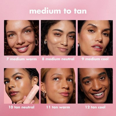 e.l.f. Halo Glow Skin Tint Light Coverage Foundation Mineral SPF 50 9 Medium Cool 1 fl oz - Imperfect Box