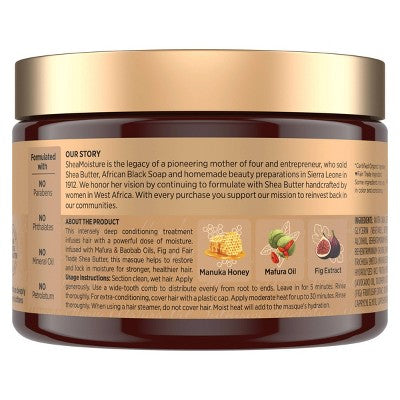 SheaMoisture Manuka Honey & Mafura Hair Oil Intensive Hydration Hair Mask 11.5oz - New
