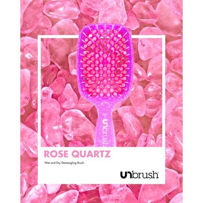 UNbrush Detangler Hair Brush Glitter Rose Quartz - Imperfect Boxt