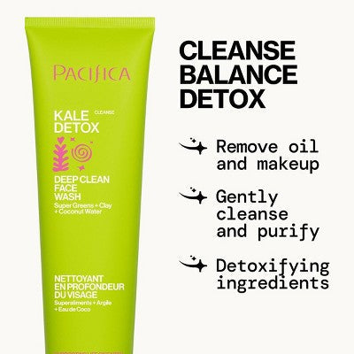 Pacifica Kale Detox Deep Cleansing Face Wash Scented 5 fl oz - New