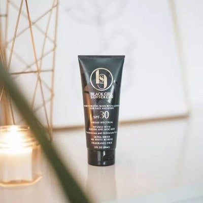 Black Girl Sunscreen Broad Spectrum Infused with Jojoba Oil SPF 30 3 fl oz - Imperfect Container