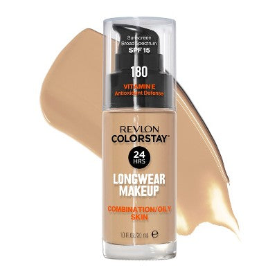 Revlon ColorStay Makeup for Combination/Oily Skin with SPF 15 180 Sand Beige 1 fl oz - Imperfect Container