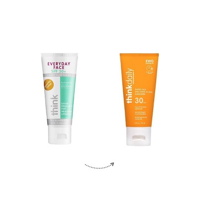 thinksport Mineral Sunscreen EveryDay Face SPF 30 2 fl oz - Imperfect Container
