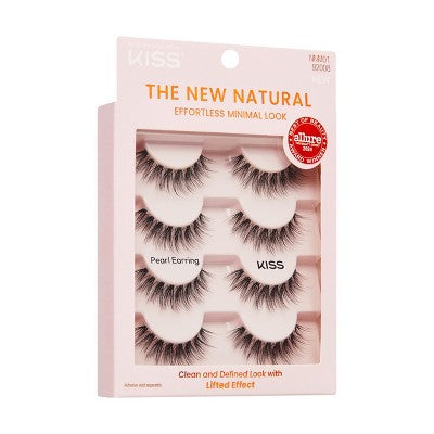 KISS Products The New Natural False Eyelashes Pearl Earring 4ct - Imperfect Box
