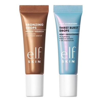 e.l.f. SKIN The Hottest Drops Duo Bronzing Drops & Holy Hydration 2ct/0.33oz - Imperfect Box