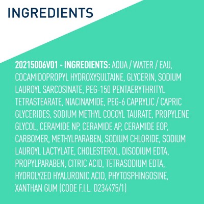 CeraVe Foaming Face Wash with Hyaluronic Acid and Niacinamide for Oily Skin 16 fl oz - Small Amount Missing