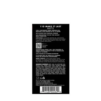 Milani Make It Last Matte Finish Charcoal Setting Spray 6 fl oz - New
