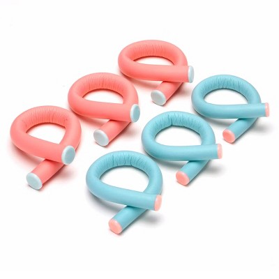 Conair Heatless Spiral Curl Rollers Coral & Teal 18pcs - New