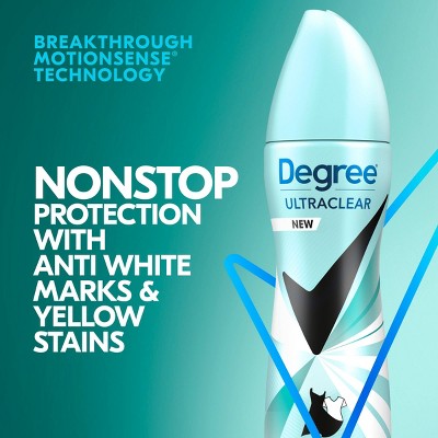 Degree Ultra Clear Black + White Pure Clean Antiperspirant & Deodorant Dry Spray 3.8oz/2ct - New
