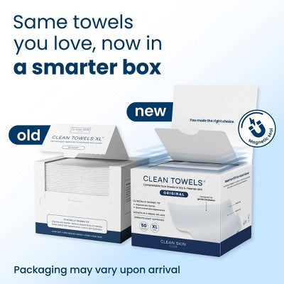 Clean Skin Club Disposable Face Towel for Improved Skin XL 50ct - New