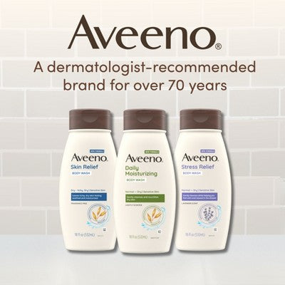 Aveeno Stress Relief Body Wash with Lavender & Chamomile 33oz - New