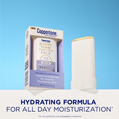 Coppertone Every Tone Sunscreen Face Stick SPF 55+ 0.49 fl oz - New