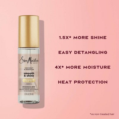 SheaMoisture Coconut and Hibiscus Smooth + Shine Hair Oil 3.3 fl oz - New