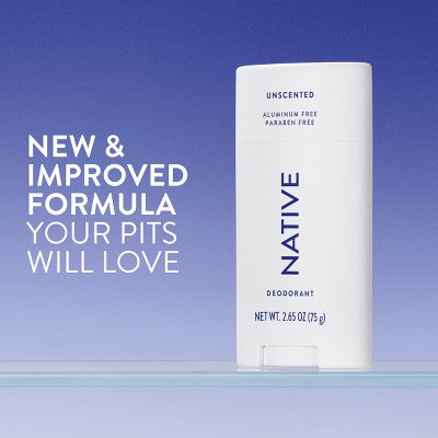 Native Solid Deodorant Unscented Aluminum-Free 2.65oz - Imperfect Container