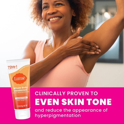 Lume Whole Body Women's Invisible Cream Tube Deodorant Clean Tangerine Scent 2.2oz - New