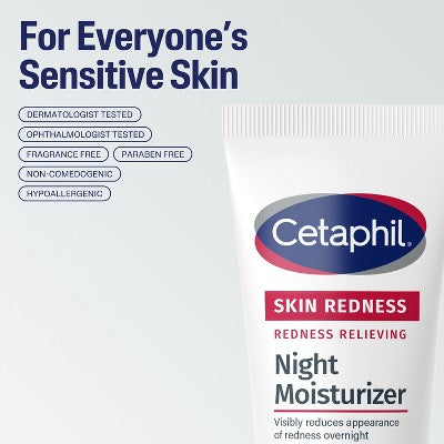 Cetaphil Redness Relieving Night Face Moisturizer 1.7 fl oz - Imperfect Box