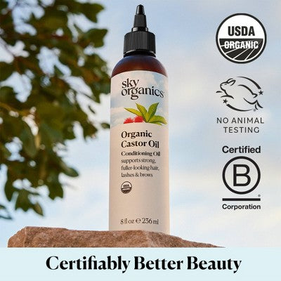 Sky Organics Castor Oil 8 fl oz - New