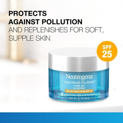 Neutrogena Hydro Boost City Shield Water Face Gel SPF 25 1.7oz - Imperfect Box