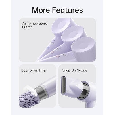 Laifen SE Lite Hair Dryer Purple 1400 Watts - Imperfect Box