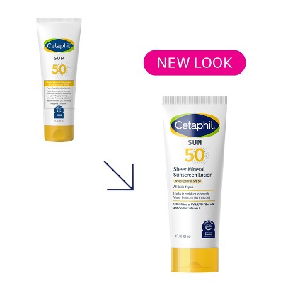Cetaphil Sheer Mineral Face; Body SPF 50 3 fl oz - New
