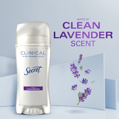Secret Clinical Invisible Solid Antiperspirant & Deodorant Clean Lavender 2.6oz - Missing Box