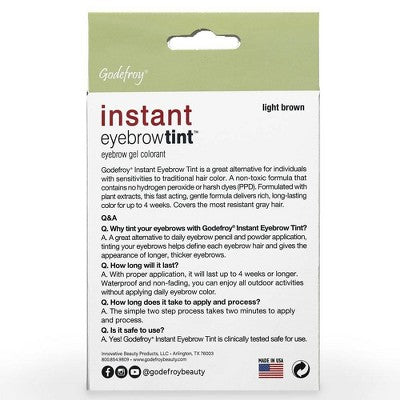 Godefroy Instant Eyebrow Tint Application Kit Light Brown 3ct - Imperfect Box