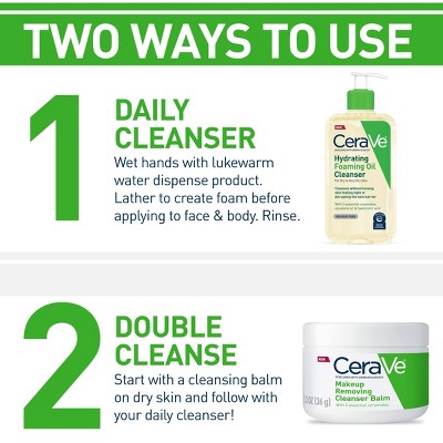 CeraVe Hydrating Foaming Cleansing Oil Face Wash 8 fl oz - New