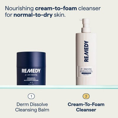 Remedy Skin Gentle & Hydrating Cream-to-Foam Cleanser 12 fl oz - New