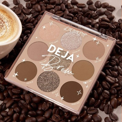 ColourPop 9-Pan Eyeshadow Makeup Palette Deja Brew 0.3oz - Missing Box