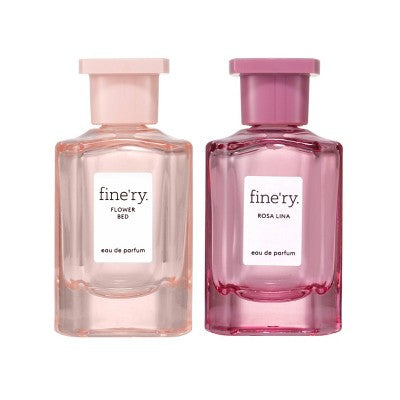 fine'ry. Mini EDP Duo Gift Set Rosa Lina + Flower Bed 2pc - Imperfect Box