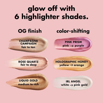 e.l.f. Halo Glow Highlight Beauty Wand Pink Prism 0.33 fl oz - Imperfect Box