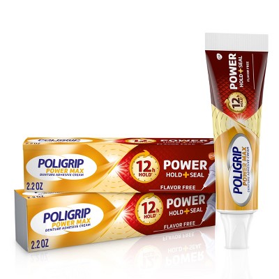 Poligrip Denture Power Hold and Seal 2.2oz/2pk - Imperfect Box