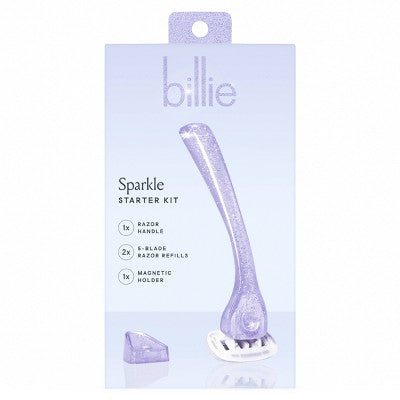 Billie Women's Sparkle Razor Kit 1 Handle + Magnetic Holder + 2 Blade Refills - Imperfect Box