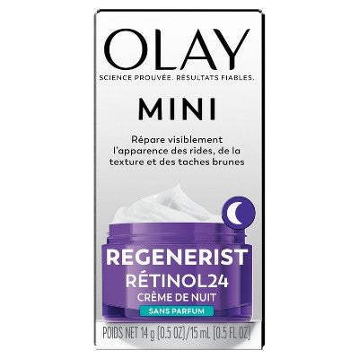Olay Regenerist Retinol 24 + Peptide Night Face Moisturizer Mini Size 0.5oz - New