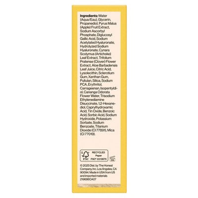 Honest Beauty Vitamin C Radiance Serum with Hyaluronic Acid 1 fl oz - Imperfect Box