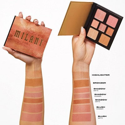 Milani The Look All Inclusive Eye and Cheek Face Palette 110 Light to Medium 0.38oz - Imperfect Container
