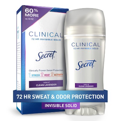Secret Clinical Invisible Solid Antiperspirant & Deodorant Clean Lavender 2.6oz - Missing Box