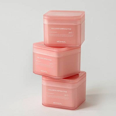 MEDIHEAL Collagen Ampoule Toner Pads 100ct - New