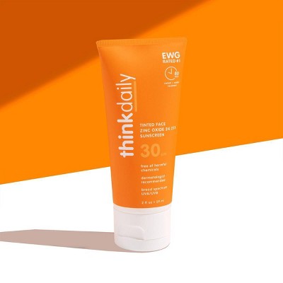 thinksport Mineral Sunscreen EveryDay Face SPF 30 2 fl oz - Imperfect Container