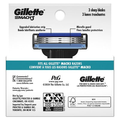 Gillette Mach3 Men's Razor Blade Refills 4ct  - Missing Box