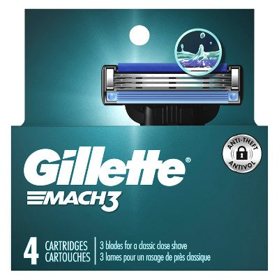 Gillette Mach3 Men's Razor Blade Refills 4ct  - Missing Box