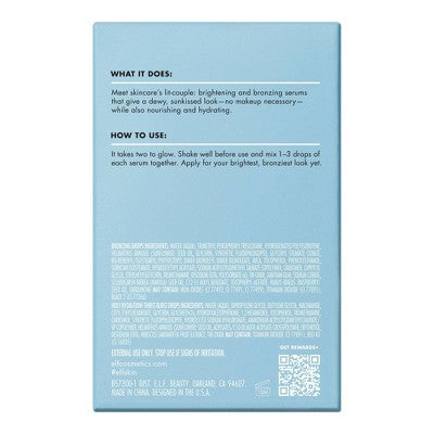e.l.f. SKIN The Hottest Drops Duo Bronzing Drops & Holy Hydration 2ct/0.33oz - Imperfect Box