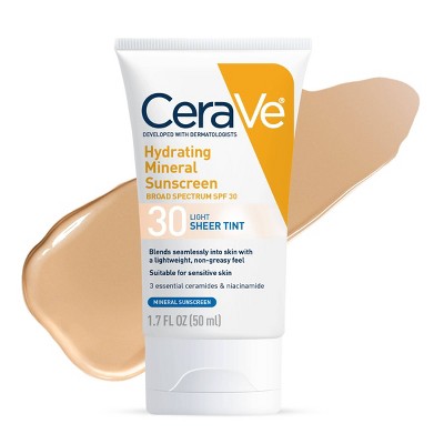 CeraVe Hydrating Mineral Tinted Face Lotion SPF 30 Light 1.7 fl oz - Imperfect Box