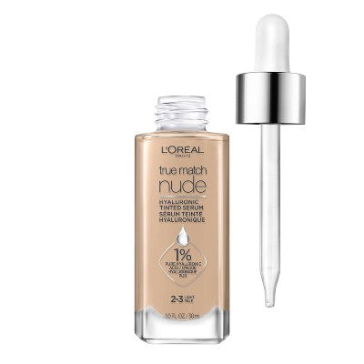 L'Oreal Paris True Match Hyaluronic Tinted Serum 2-3 Light 1 fl oz - Imperfect Container