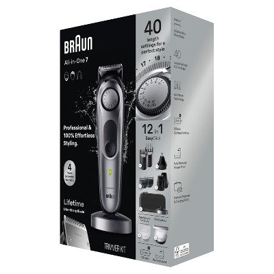 Braun Series 7 AiO7440 Rechargeable 12-in-1 Body, Beard & Hair Trimmer - New
