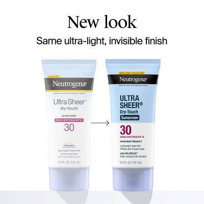 Neutrogena Ultra Sheer Dry-Touch Water Resistant Lotion SPF 30 5 fl oz - Imperfect Container