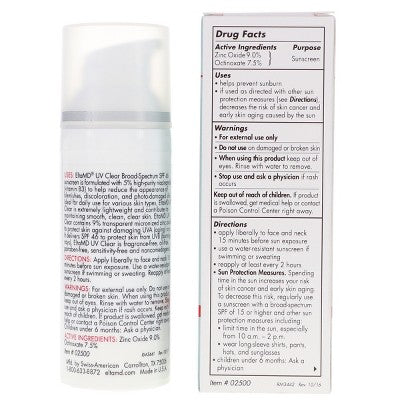 EltaMD UV Clear Broad-Spectrum SPF 46 Facial Sunscreen 1.7 oz - Imperfect Box